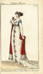 Woman with her hair tied with a garland, Paris