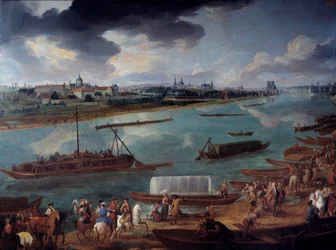 View of Paris, taken from the Quai de la Rapee in 1716 (Detail)