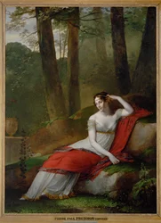 Empress Josephine, First Wife of Napoleon I, in the Gardens of La Malmaison. Prud