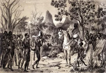 Ceremony introducing a Black Chief to a Sennarian King, from 