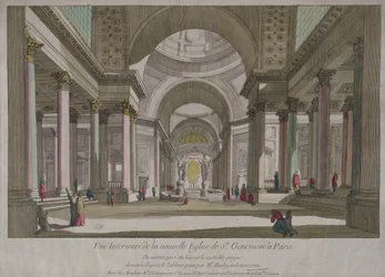 View of the Interior of the Pantheon in Paris