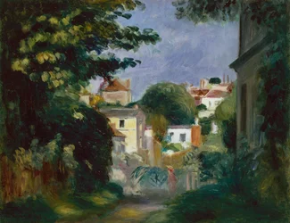 A House and Person among the Trees