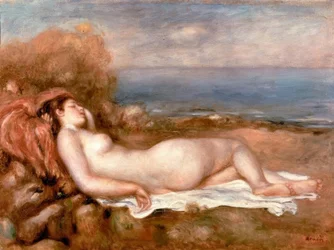 Bather Lying by the Sea