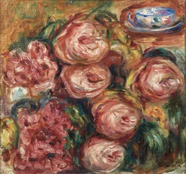 Composition with Roses and a Cup of Tea