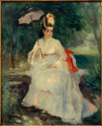 Woman with Parasol in the Garden