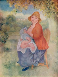 Madame Renoir nursing her child