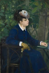 Woman in a Garden Woman with a Seagull Hat