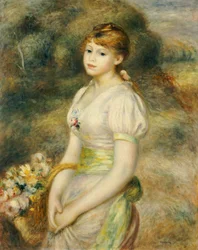 Young Girl with a Basket of Flowers