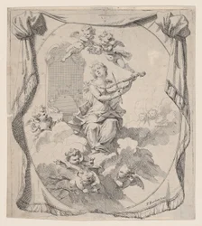 St. Cecilia on Clouds Upheld by Angels