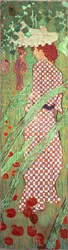 Women in a Garden: Woman in a Checkered Dress