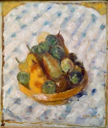Fruit Still Life of Pears and Plums