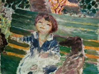 Little Girl with a Dog