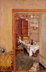 Little boy in the dining room