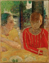 Reine Natanson and Marthe Bonnard in a Red Bodice