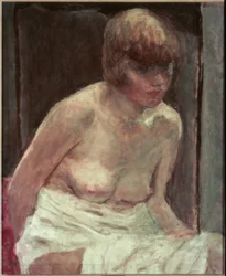 Torso of a Young Woman in a White Robe