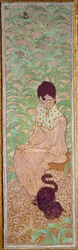 Woman Sitting at the Cat