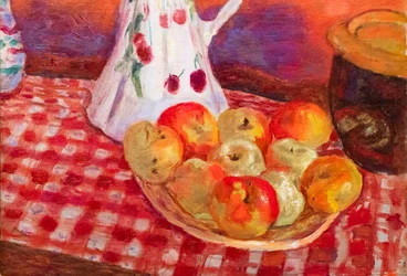 Yellow and Red Apples (detail)