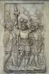 Halberdiers, detail from the Tomb of Francois I and Claude de France, commissioned in 1548