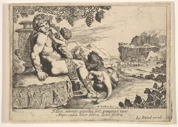 Bacchus, Satyr, and Lion