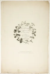 Cover for Collection of Different Bouquets of Flowers, Invented and Drawn by Jean Pillement and Engraved by P. C. Canot