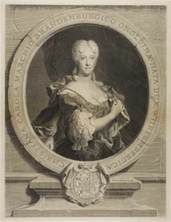 Portrait of Christine-Caroline, the Margrave of Brandenbourg-Onoltzbach, wife of Guillaume-Frédéric of Wurtemburg, 1694-1723