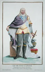 Louis II, 4th prince of Conde, from Receuil des Estampes, representant les Rangs et les Dignites, suivant le Costume de toutes les Nations existantes, published 1780
