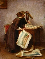 Children Looking at Prints, c.1870