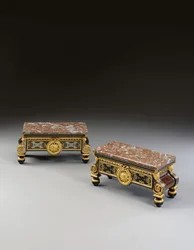 Pair of Restoration stands, second quarter of the 19th century