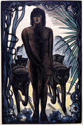 Mowgli and the Wolves in the Jungle. Rudyard Kipling 