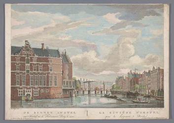 View of the Halvemaansbrug over the Amstel in Amsterdam