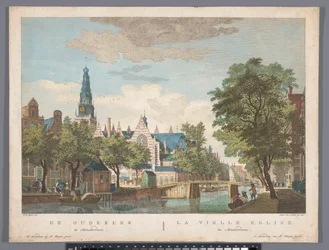 View of the Old Church in Amsterdam
