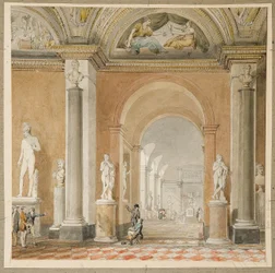 The Old Apollo Room of the Belvedere at the Louvre