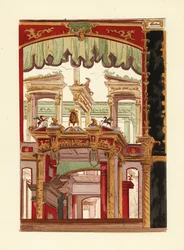 Decorative panel from Pompeii, conserved at the Museum of Naples