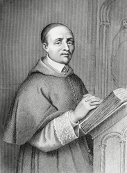 Portrait of Giulio Alberoni, Italian Cardinal and Statesman, Prime Minister of Philip V of Spain, Engraving by Pierre-Gustave-Eugene Staal