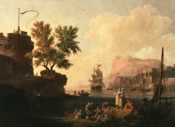 Mediterranean Harbor Scene, c.1763