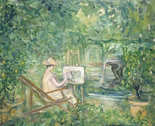 Woman Painting in a Landscape