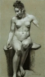 A Seated Female Nude