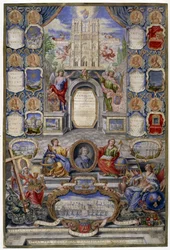 Allegory of the church of Paris on the occasion of the Revocation of the Edict of Nantes on 18/10/1685 the father of Jouvency gave a sermon at the college of Clermont in December 1685 in medallion the archbishop of Paris, Harlay de Chanvallon who encourage