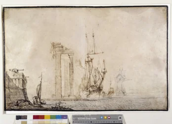 Ship Against a Ruined Colonnade