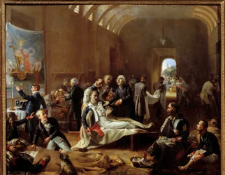 An ambulance during the French countryside in 1814