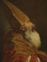 A Bishop with Mitre and Pluvial, Study for Saint Leontius
