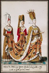 Isabeau of Bavaria getting married to Charles VI, King of France, July 17
