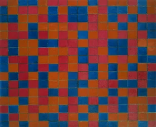 Checker board composition with dark colours
