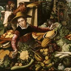 Market Woman at a Vegetable Stall