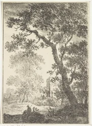 Landscape with Ruin and Seated Figure