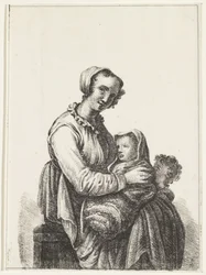 Mother with Baby and Toddler