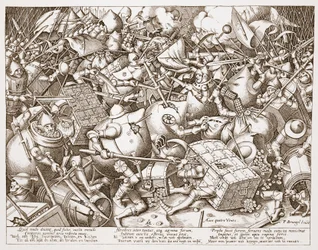 The Battle about Money, engraved by Pieter van der Heyden, after 1570