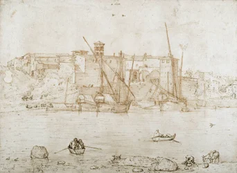 View of the Ripa Grande in Rome