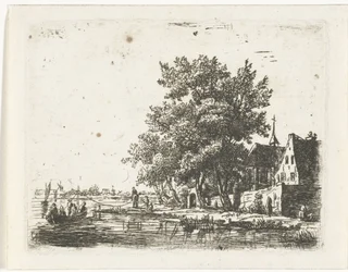 Towboat by a Monastery