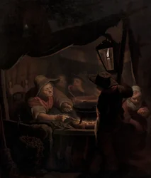 A Doughnut Maker by Candlelight, 1815
